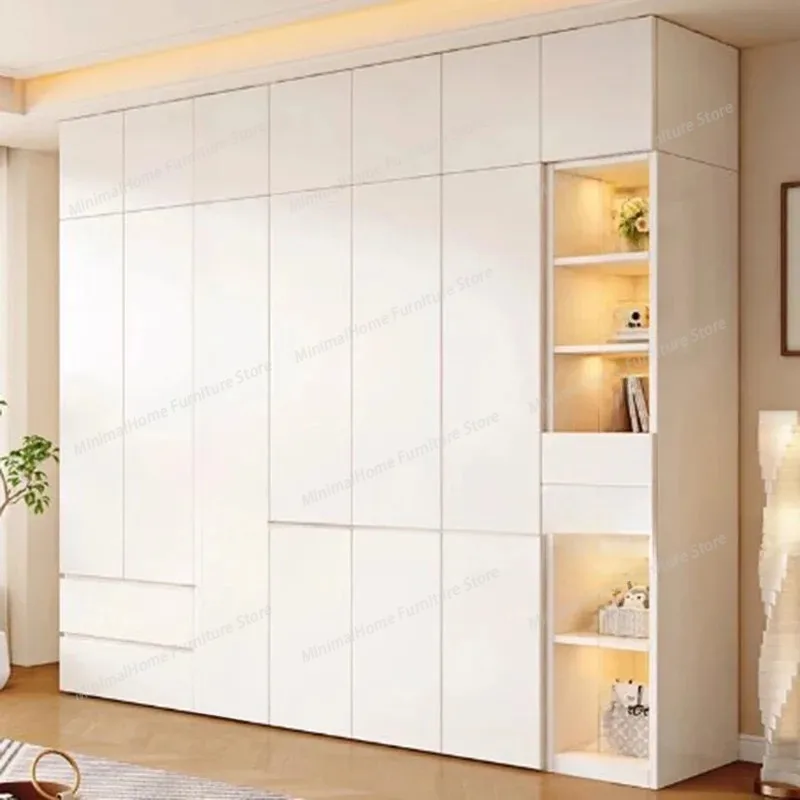 

Новый элегантный белый шкаф в скандинавском стиле для спальни: домашний органайзер для хранения одежды, мебель для дома