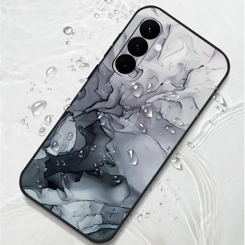 Colorful Marble Case For Samsung Galaxy S24 S23 S22 Ultra S21 S20 FE A16 A15 A25 A34 A35 A55 A52 A53 A54 5G Soft Lanyard Cover