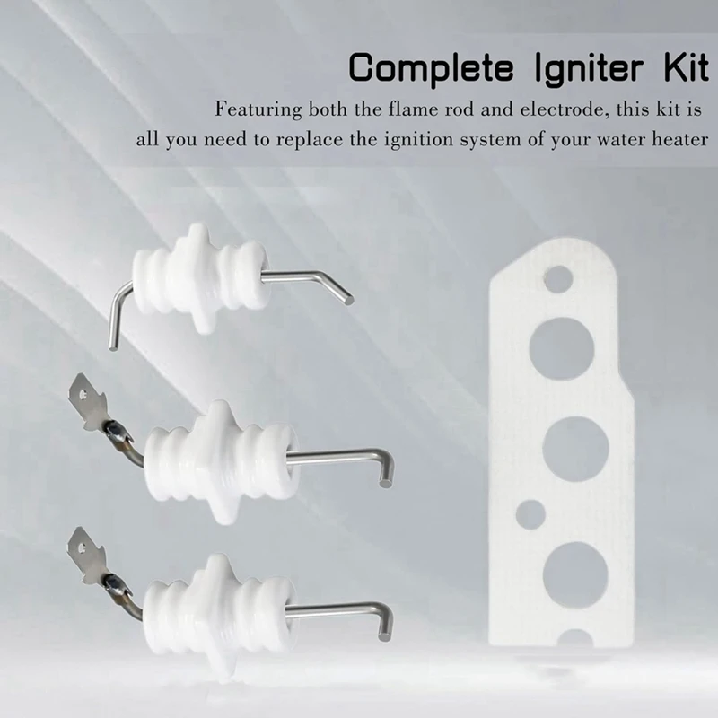 A98E-Flame Rod Electrode Kit 104000192-K,Parts For Rinnai R75, R94 RC80 RC98 Tankless Water Heaters,Water Heater Ignition Kit