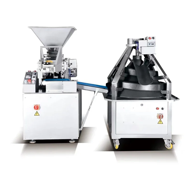 مقسم العجين الأوتوماتيكي ومستدير للبيتزا لصنع كرات العجين وقطع معدات متجر المواد الغذائية آلة المخابز