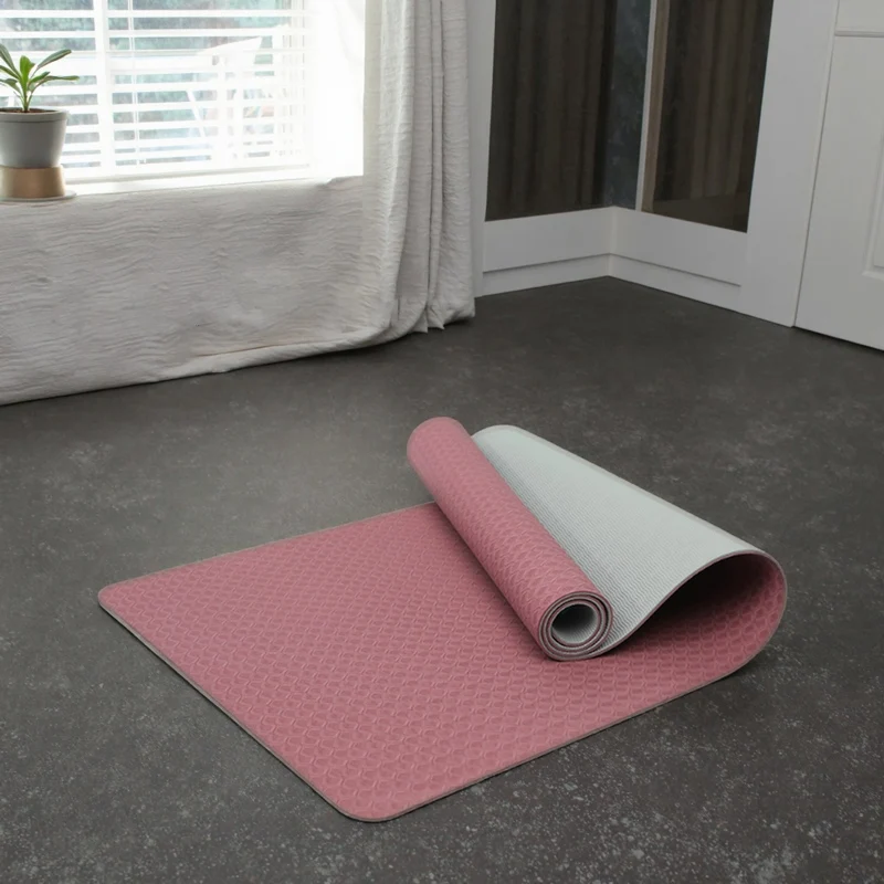 

Eco-Friendly 8mm Thick TPE Yoga & Pilates Exercise Mat Non-Slip with Logo Sports Equipment 11