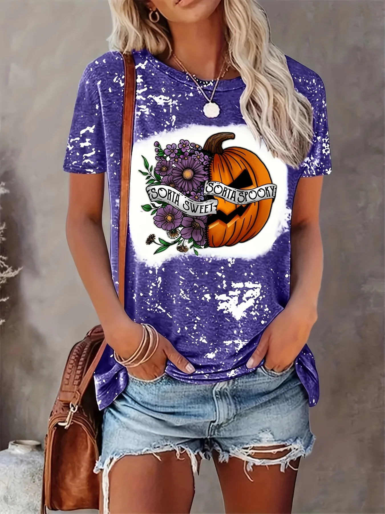 2025 Jack-O'-Lantern 3d T-Shirt Fashion Top Tee O-Neck Female Clothing Festival Women's T-Shirts Harajuku Casual Short Sleeve