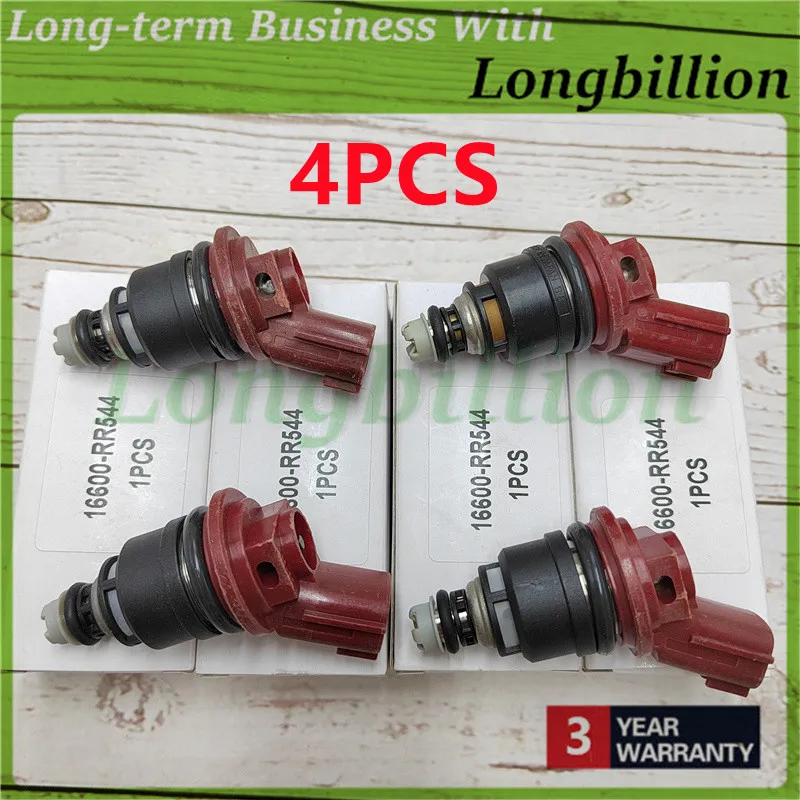 4PCS Fuel Injectors 16600-RR544 SF-60-740CC 16600RR544 SF60740CC Fits For Silvia S13 S14 S15 SR20DE SR20DET