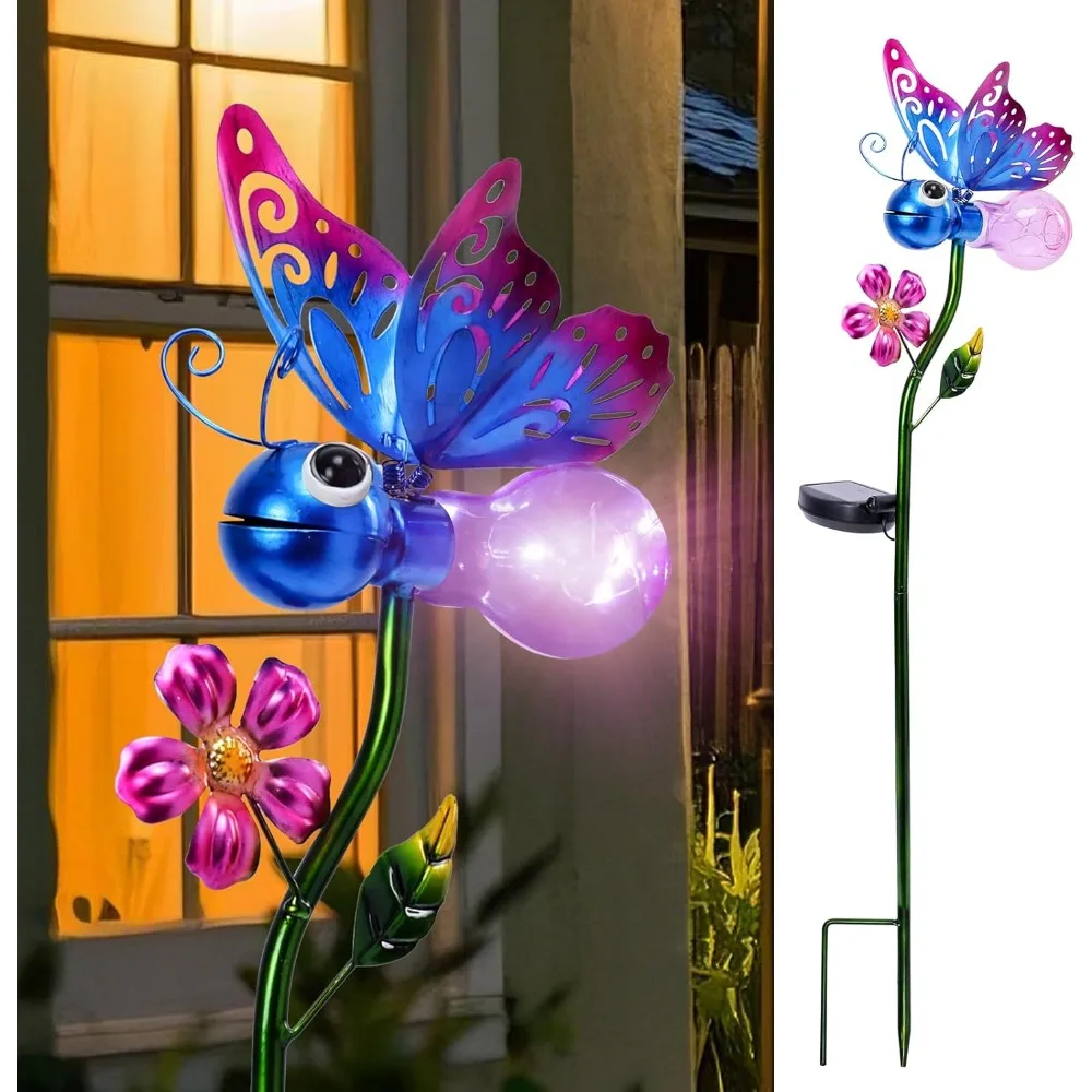

Декоративные солнечные фонари, уличные солнечные фонари-бабочки, металлические декоративные садовые фонари, уличные водонепроницаемые колья для дорожки