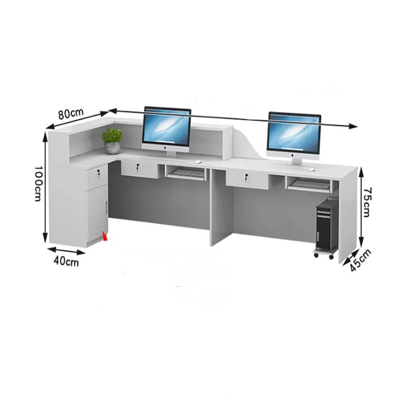 ديكورات مكتب الاستقبال الجمالي، طاولة صالون الشعر، بسيطة وحديثة، أمين الصندوق، مكتب الاستقبال، أثاث الصالون الإيطالي #2