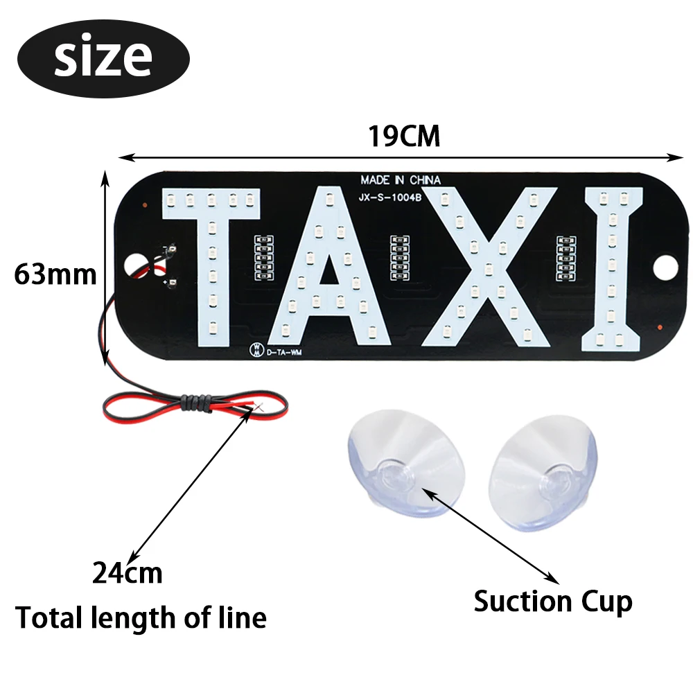 12V Taxi Led Car Windscreen Cab Indicator High Quality Energy Saving Long Life Brand New Lamp Sign 45LEDs Windshield Light Lamp