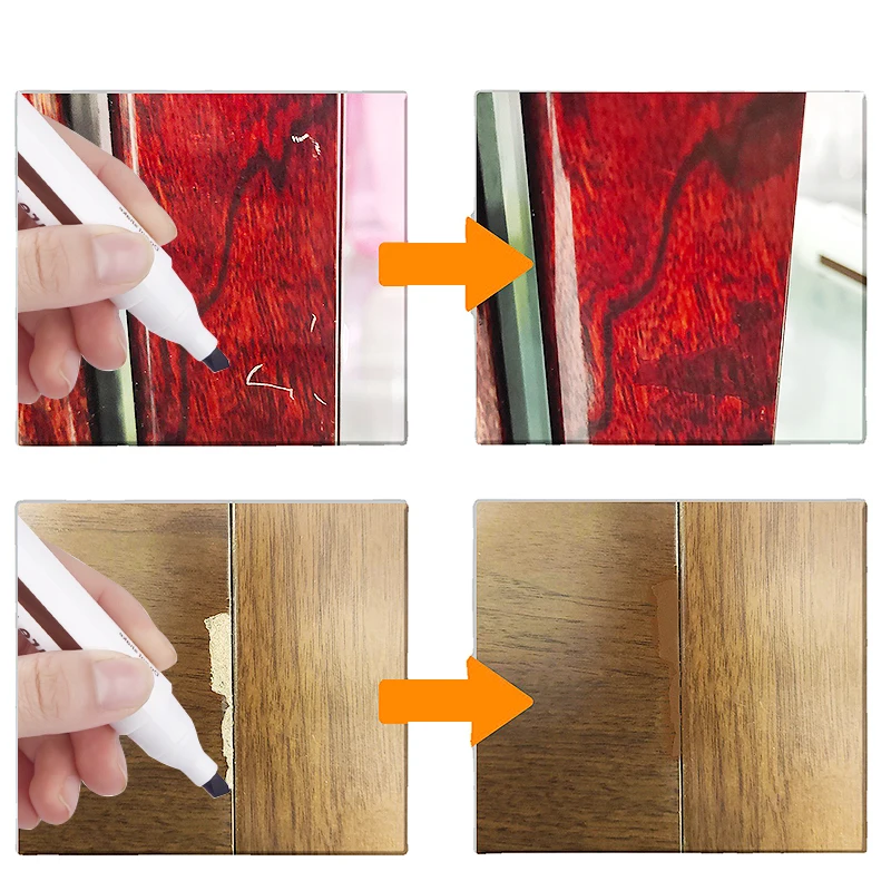 Wooden Furniture Paint Repair Pen Fill Scratches Repair Paint Pen Care Permanent Paint Mark Repair Tool DIY Oily Graffiti Pen