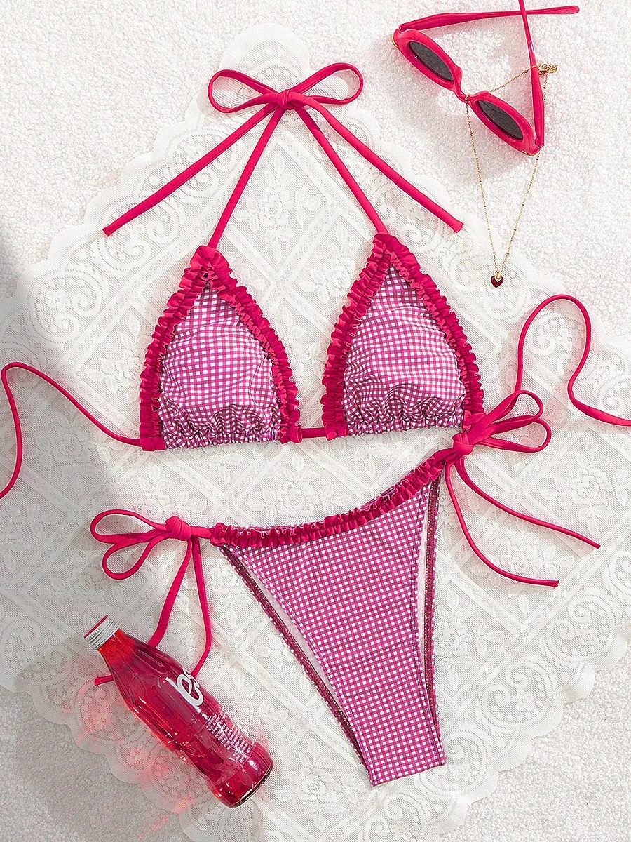 

Сексуальный купальник для женщин с эффектом пуш-ап, бикини 2026, микро-кружевное бикини, бразильский комплект бикини, пляжная одежда для женщин