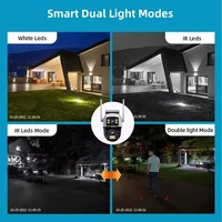 Caméra de surveillance extérieure sans fil WiFi PTZ HD IP 8MP 4G avec carte SIM, double objectif, double écran et suivi automatique pour la sécurité 6