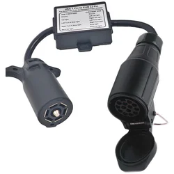 Car Converter US 7-Way Plug To Eu 13-Pin US 7 Way to EU 7 US 4 to EU7 Round Connector Trailer Light Converter Accessories