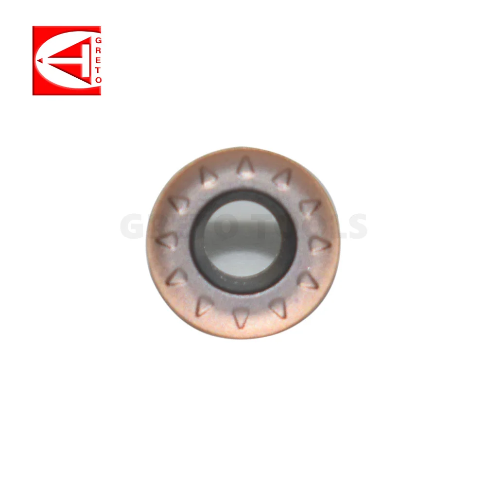 GRETO RPMT08T2MOE-JS GT4202 GT4204 Fresa frontal de carburo RPMT 08T2 MOE-JS RPMT 08T2MO
