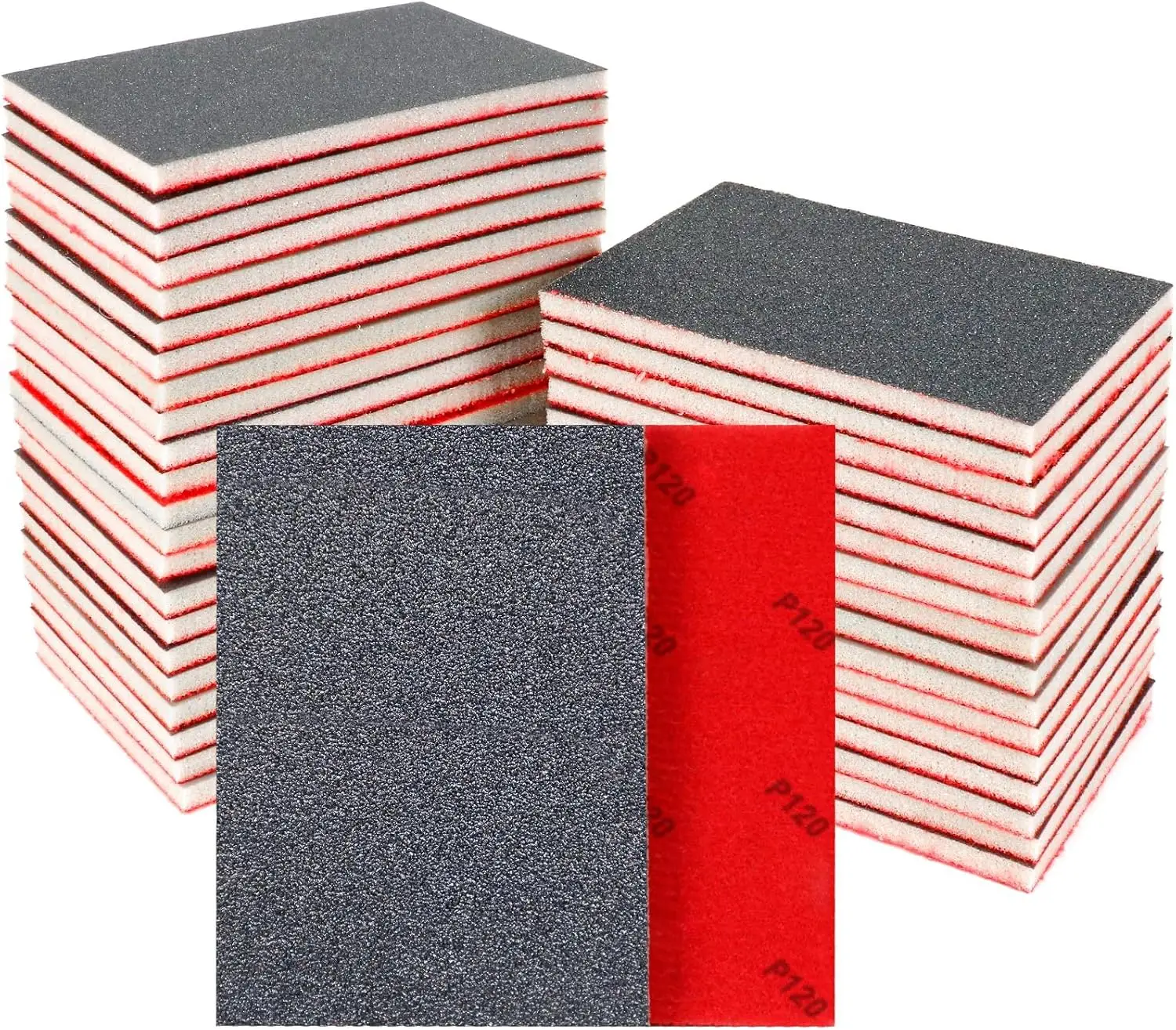 

24 Pcs Sanding Sponge Assortment 80-3000 Grit, Washable Reusable Sanding Blocks for Wood Metal Drywall with Wet Dry Use for
