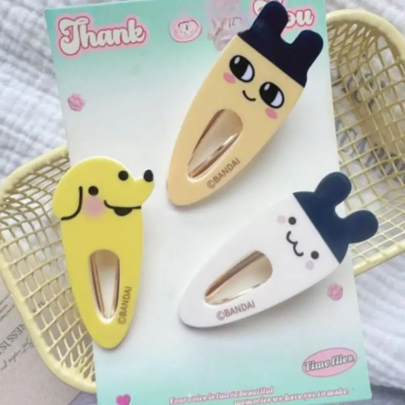 Tamagotchi-horquilla de Anime Kawaii Mametchi, Clip de flequillo para chica dulce, tocado con horquillas de dibujos animados, corazón femenino bonito