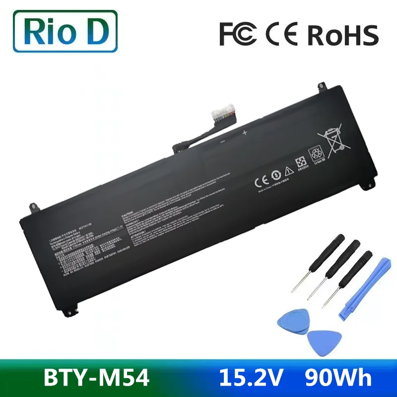 BTY-M54 925QA054H Laptop Replace Battery 15.2V 90Wh 5922mAh For Msi Creator Z16-A11U A11UE A11UET MS-1571