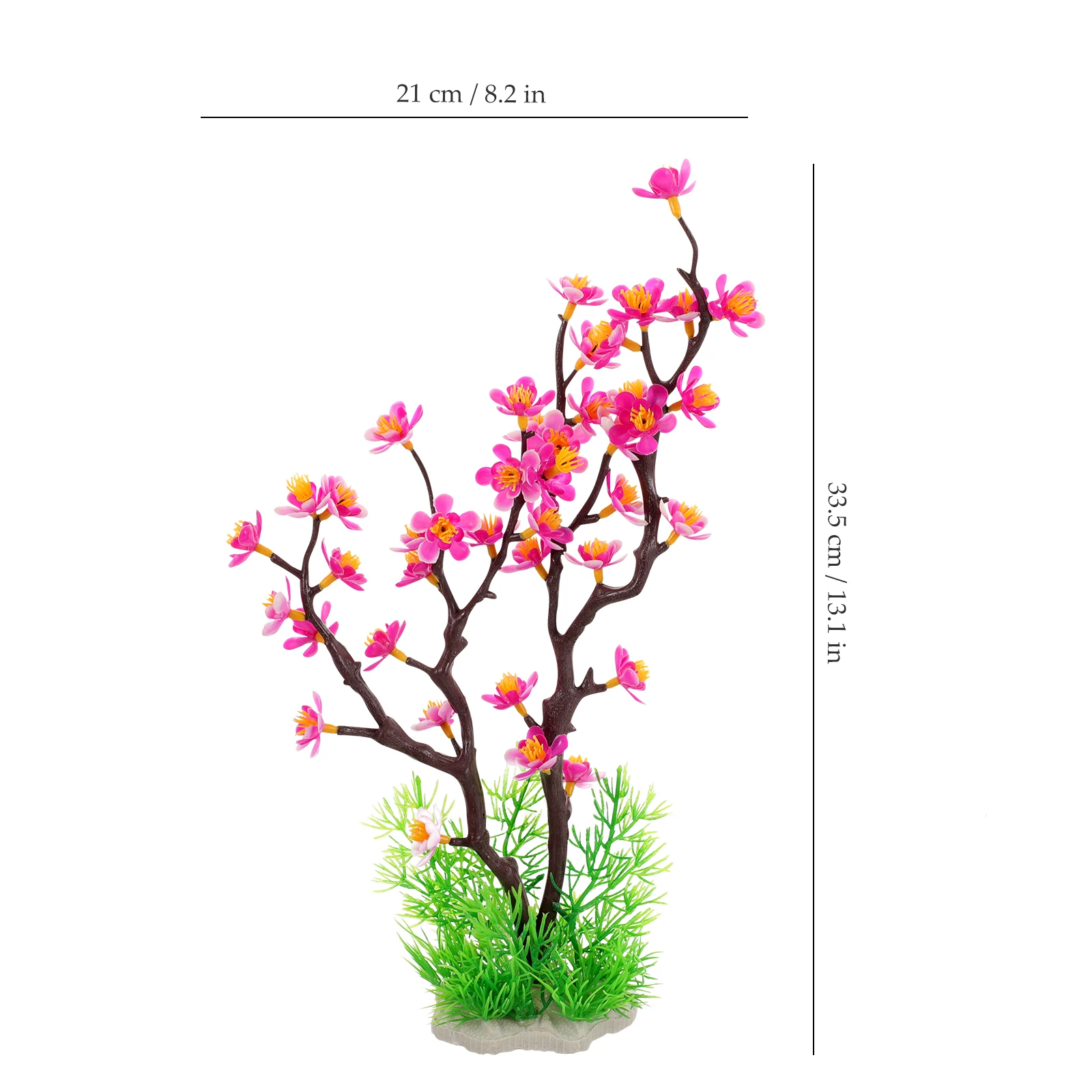 

Simulated Aquatic Plants Faux Plastic Aquarium Decor White Blossom CT115 Fish Tank Plants Lifelike Safe Practical