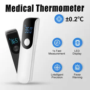 Termômetro infravermelho de temperatura médica testa digital sem contato termômetro display led ferramenta de medida de febre para bebê adulto 12 principais vendas bexiga led - №8