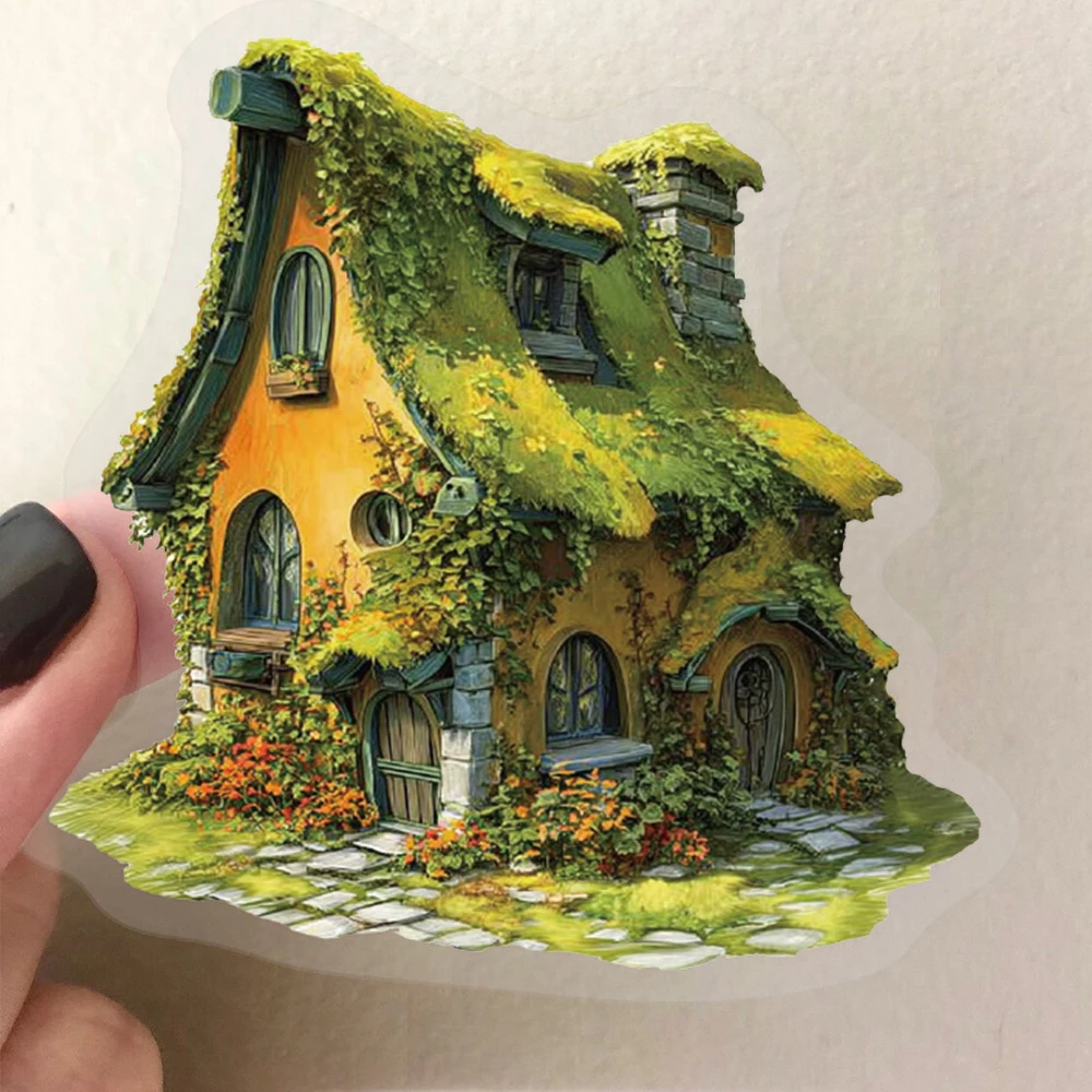 10/30/50 pezzi adesivi trasparenti per cartoni animati magici della foresta vintage decalcomanie estetiche cancelleria fai da te telefono bici decorazione fresca adesivo