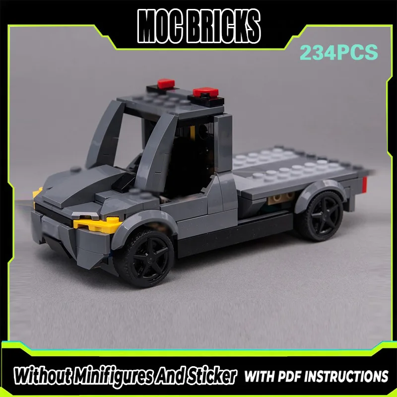 

City Car Model MOC Building Bricks Flatbed Cargo Transport Truck Modular Technology Gifts Holiday Assemble Children Toys Suit