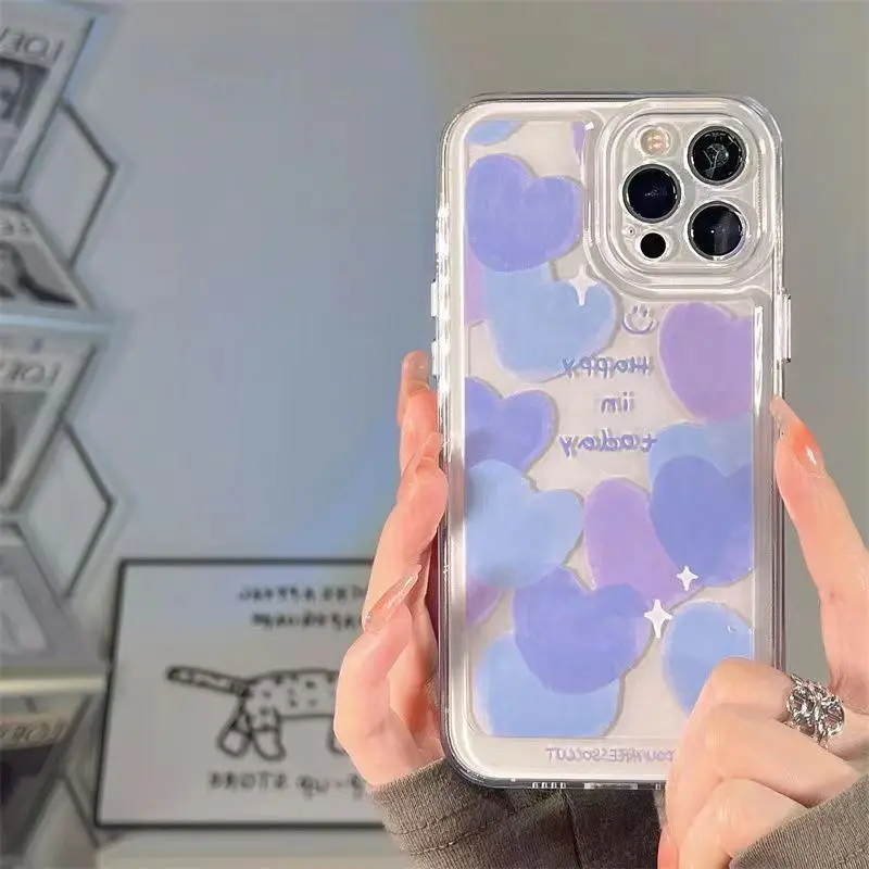 INS Korean Flower Clear Phone Case For Vivo V15 V23 Pro Covers For Vivo Y75 Y55 Y73S Y33S Y51 Y31S Y93 Y95 Y30 Y50 Y15S Fundas