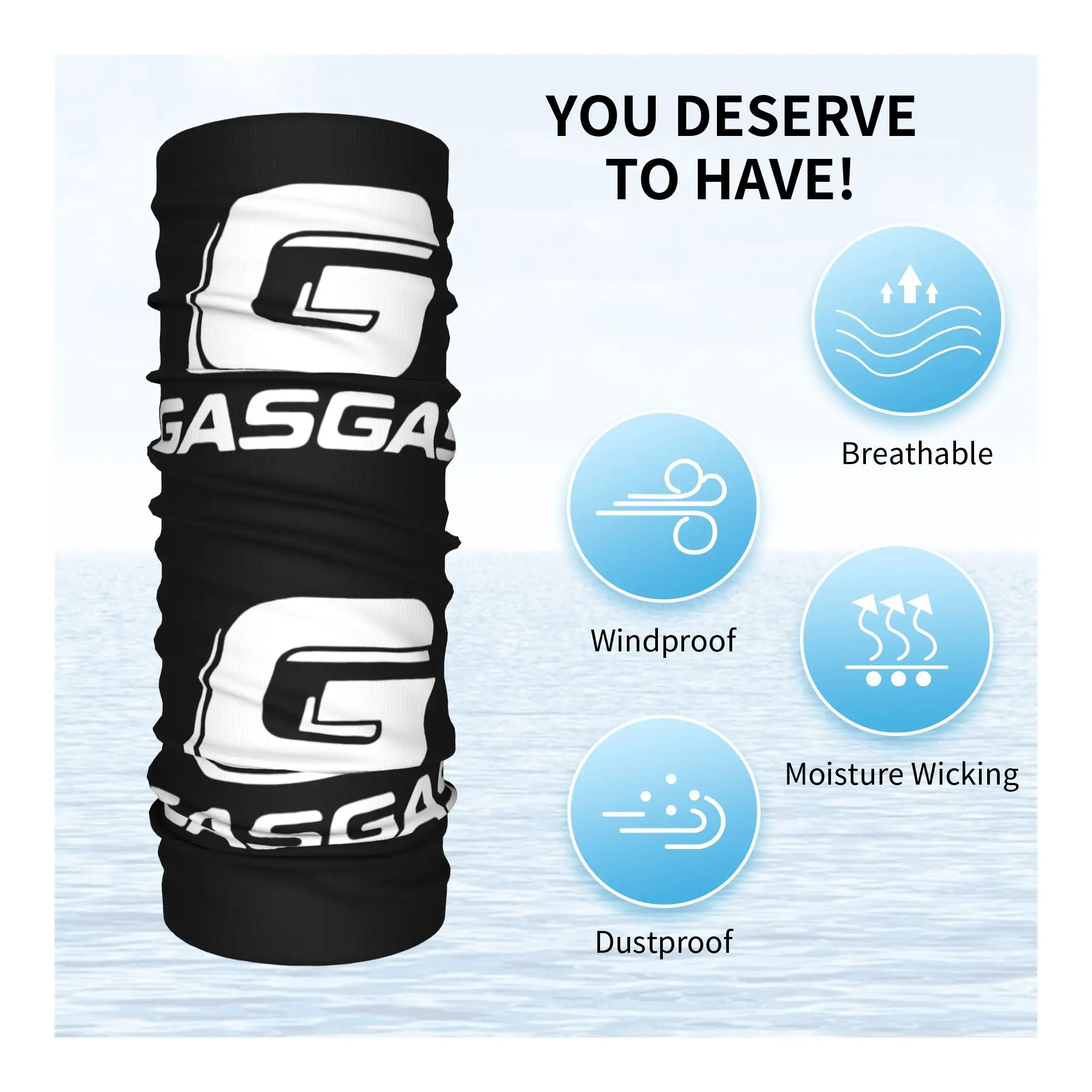 Custom G-Gasgases Logo Motor Bandana Neck Gaiter UV Protection Face Scarf Cover Men Women Racing Headwear Tube Balaclava