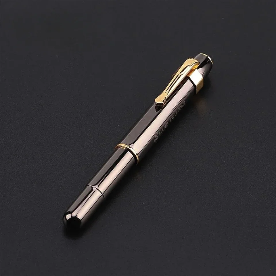 

Горячая новинка: карманная перьевая ручка Alpha Travel, винтажная, металлическая, бронзовая, F/M 0.5/0.7 мм, короткая, для школы и студентов