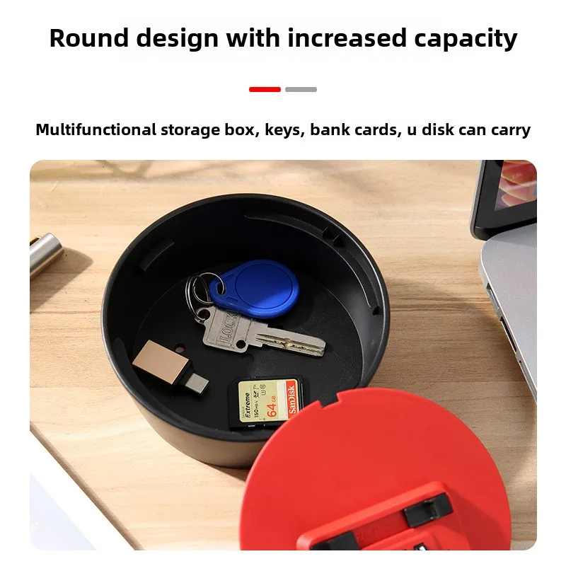 Decoration Password Key Box Round Password Lock Apartment Bed and Breakfast Cat Eye Nail-free Installation Password Lock Box