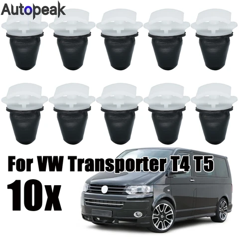 10x для VW Transporter T4 T5, обшивка панели, внутренние зажимы для карт, подкладка на крышу, резиновые втулки, фиксатор, комплект автозамены