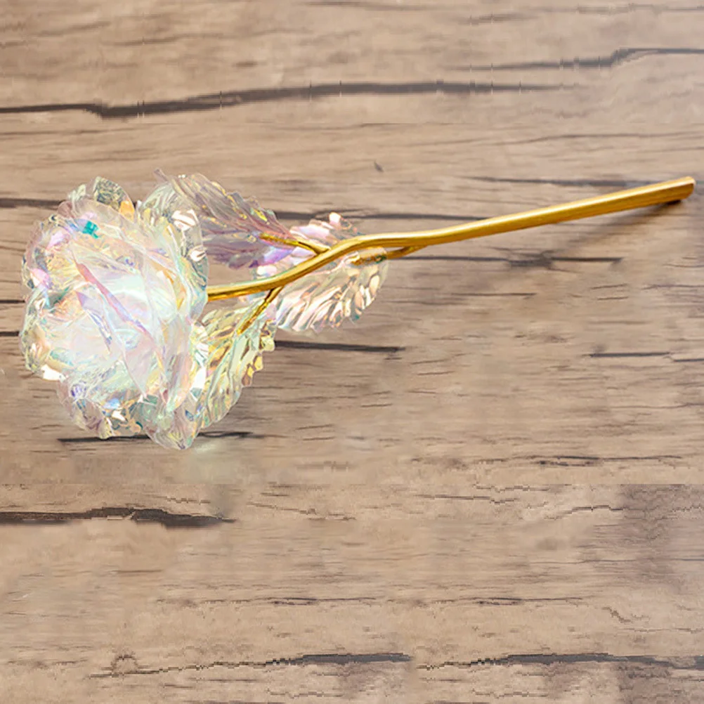 Caixa de presente rosa dourada, flor com estojo de armazenamento elegante, decoração romântica para casa, ideal para amantes, amigos, feriado, presente de aniversário