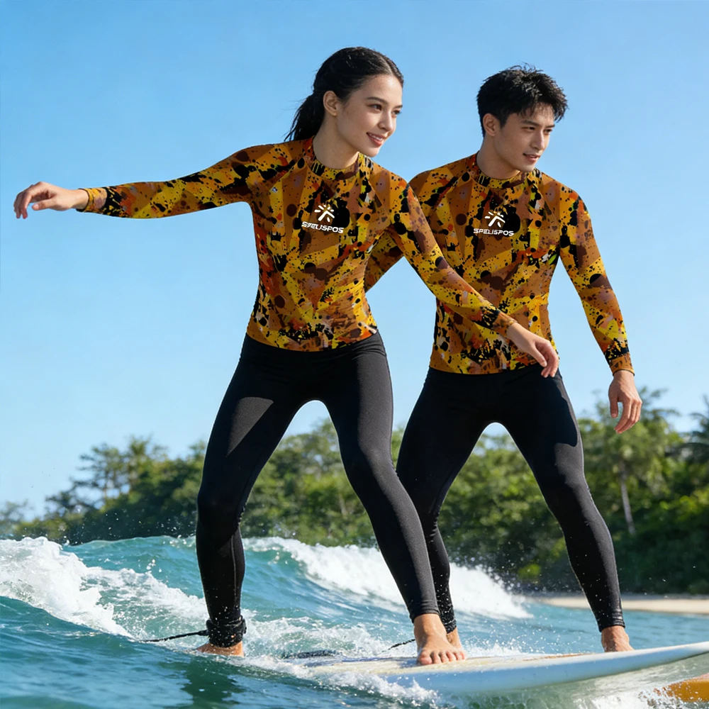 

Long Sleeve Rash Guard Surfing Clothing Men and Women Breathable Swimming Surf Beach Shirt for Touring Fishing Water Sport