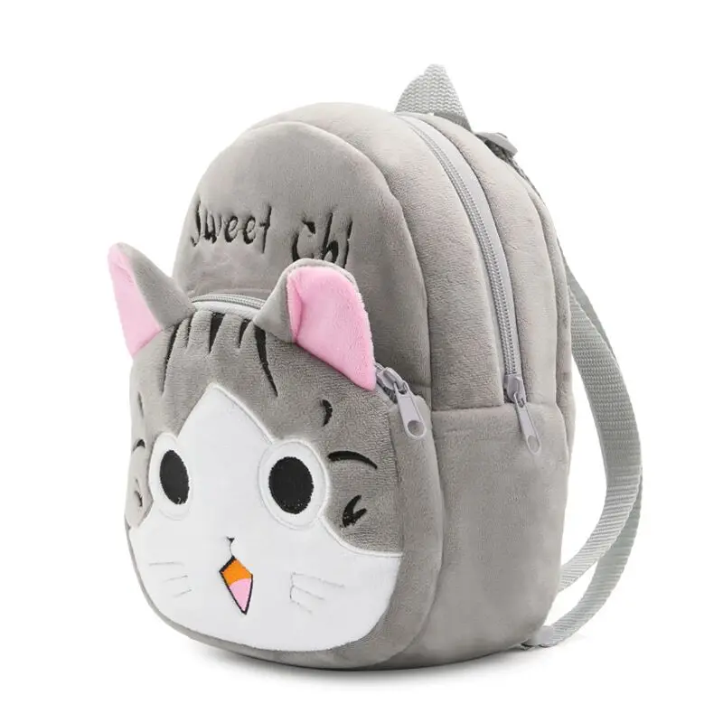 Mochila escolar de felpa para niños, morral de dibujos animados de gato casero dulce de Anime Chi de 1 a 3 años, 23,5 CM x 21CM x 10CM