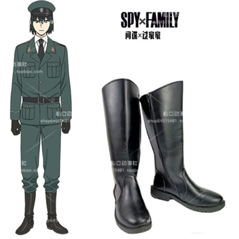 Anime Yor Forger Brother Spy X Family Yuri Briar Black Wigs Cosplay Boots Shoes Tie Necktie FAMILY Halloween Costume Gifts