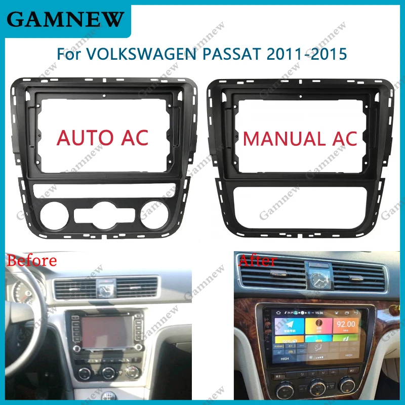 9 Inch Car Frame Fascia Adapter Android Audio Radio Dash Fitting Panel Kit For VW Volkswagen Passat 2011-2015