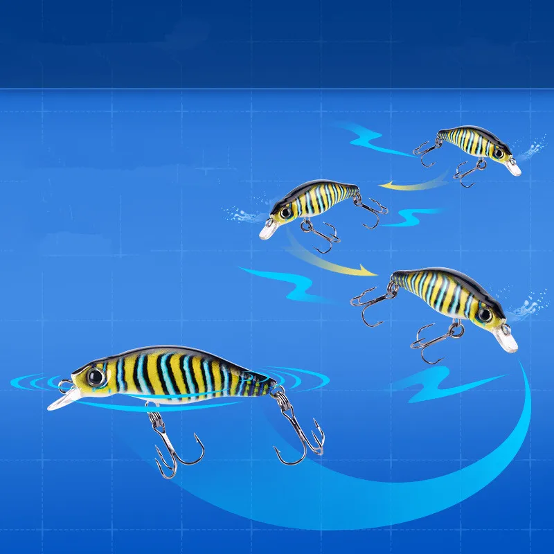 Angelköder, 4,5 cm, 2,6 g, schwimmend, Z-Schwimmtyp, Minnow, 3D-Druck, Kunstköder, Mikro, kleiner Fisch, 1 Stück, Ausverkauf – Detail 1