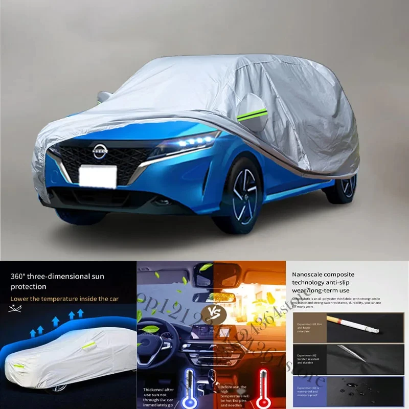 

For Nissan-Note- Auto Anti snow Anti dust Anti-uv Anti peeling paint And Anti Rainwater 210t car cover Car cover protection