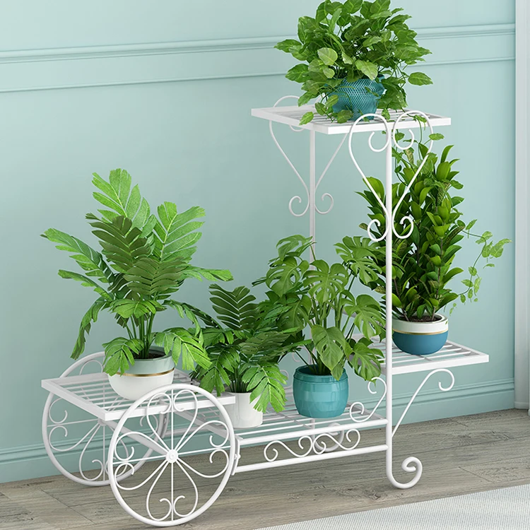 Balcony potted plant shelf standing multi-layer storage rack display flower stand