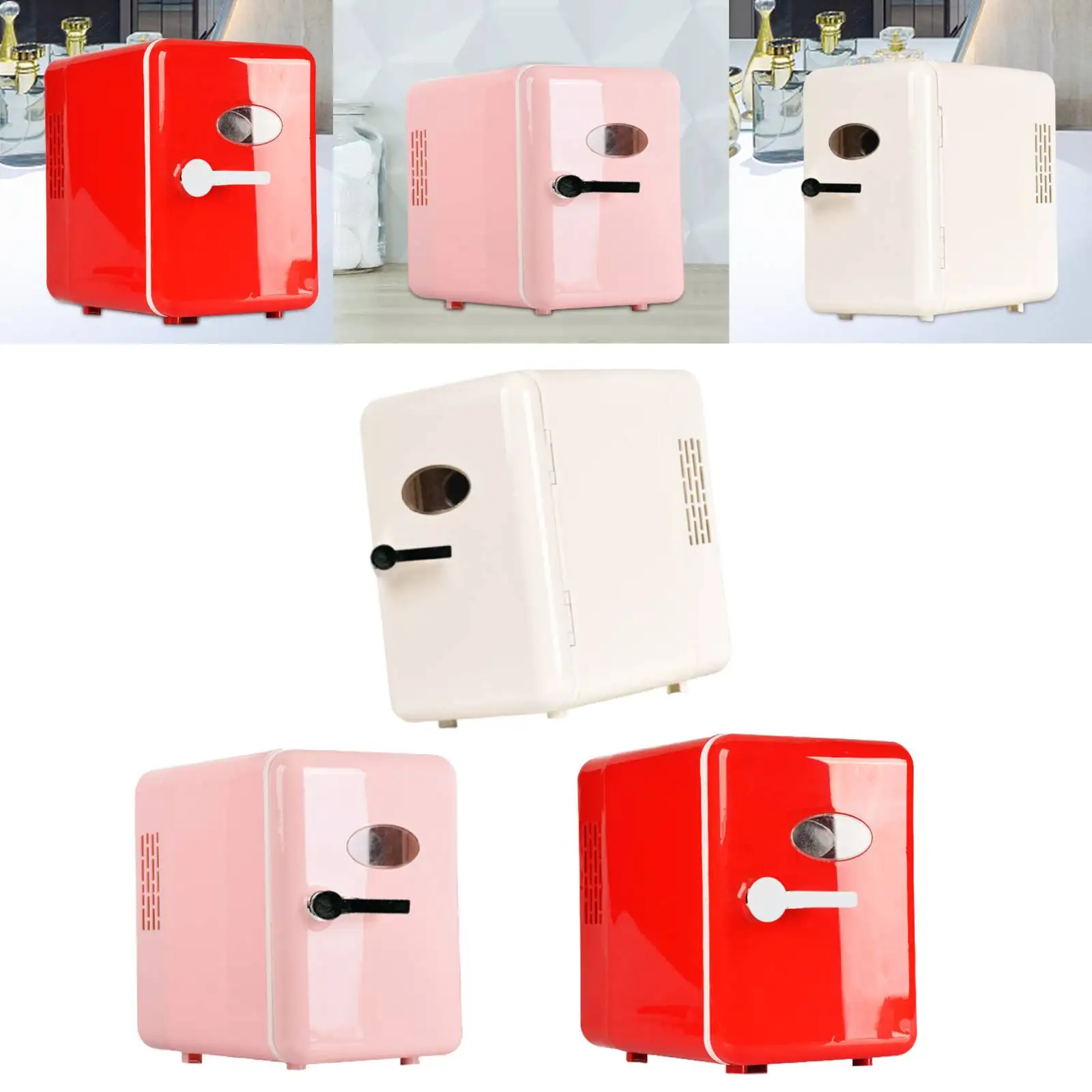 Mini Fridge 6L Drinks Fridge Small Refrigerator USB Portable Fridge for Drinks Skincare Lunch For Car Truck Travel Cooler Home