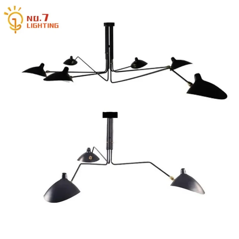 

Modern Dawn Spider Serge Mouille Duckbill Ceiling Lamp LED E27 Industrial Iron Art Decorative Ceiling Light Living Room Bedroom