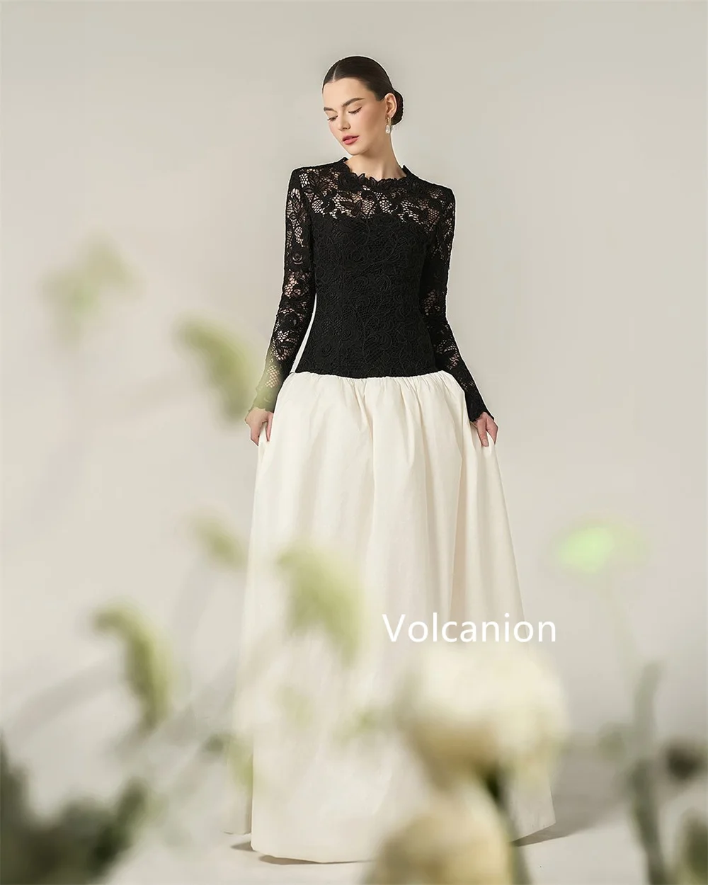 Customized Jerse Pleat A-line O-Neck Long Dresses Bespoke Occasion Party Homecoming Simple Fashion High Quality