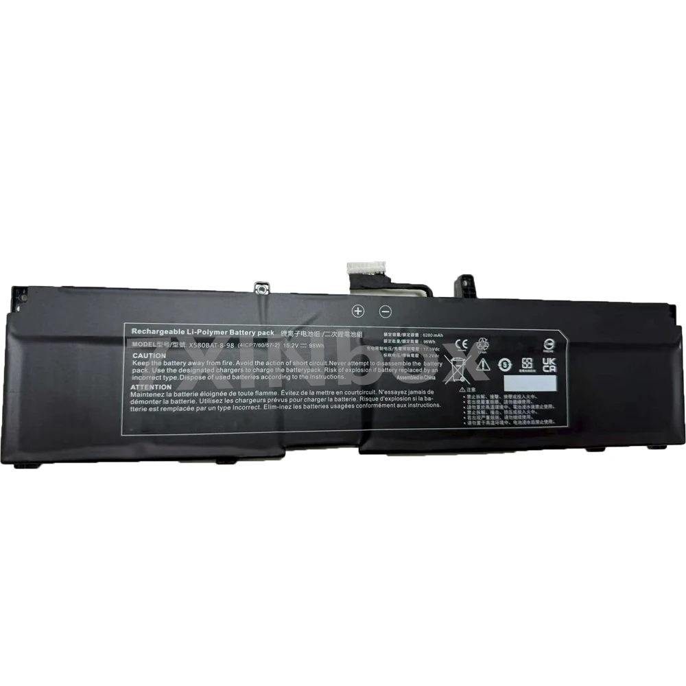 7XINbox 98Wh high capacity For Clevo X580BAT-8-98 15.2V 6280mAh Laptop battery 4ICP7/60/57-2 brand new