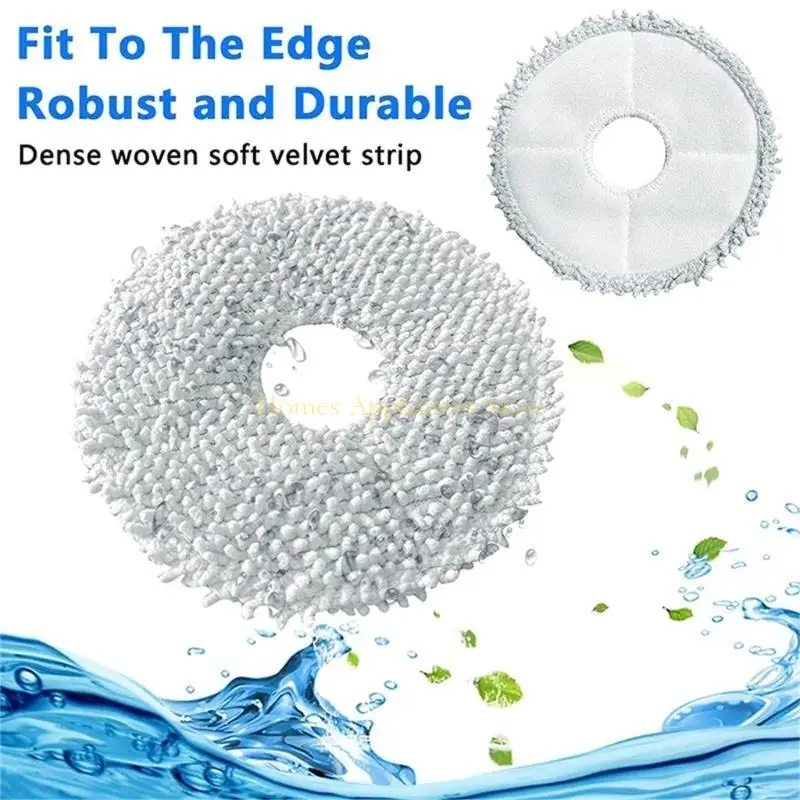 

D0AB Sweeping Robot Mop Cloth Mopping Pads Set Fiber Material for Dreame X10/L10s