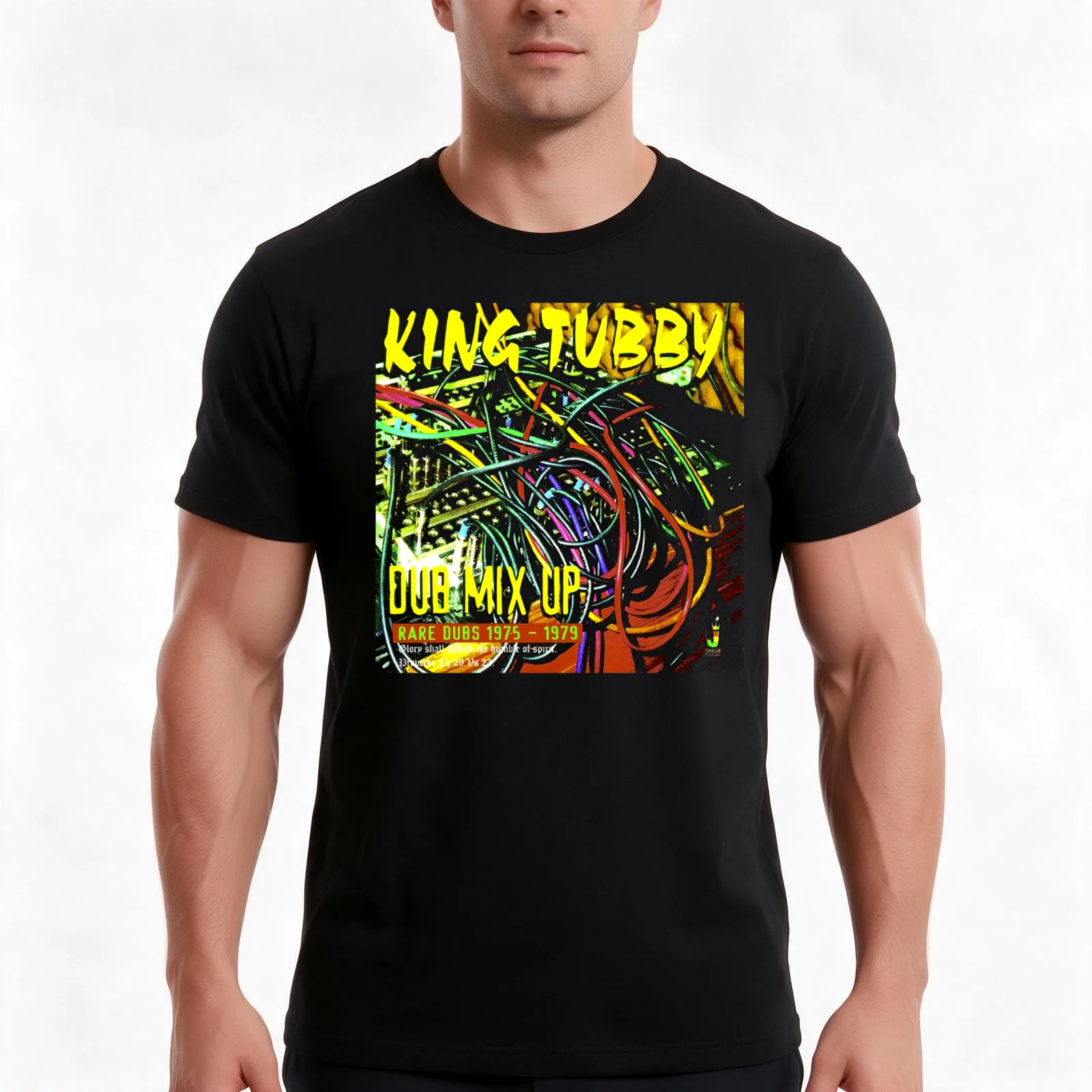King Tubby Dub Mix Up ( Rare Dub 75 - 79 ) T-Shirt, Summer Casual Cotton Tee, Oversized Streetwear Tops, Vintage Graphic Print