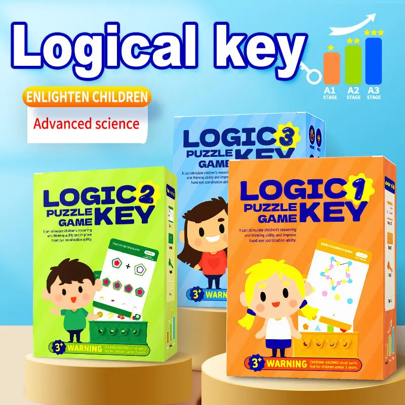 1 комплект игровых карт-головоломки Logic Key
