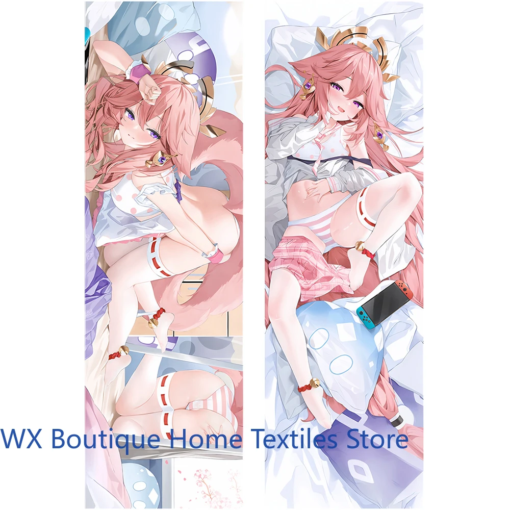 

Аниме Yae Miko наволочка Dakimakura чехол Genshin Impact наволочка