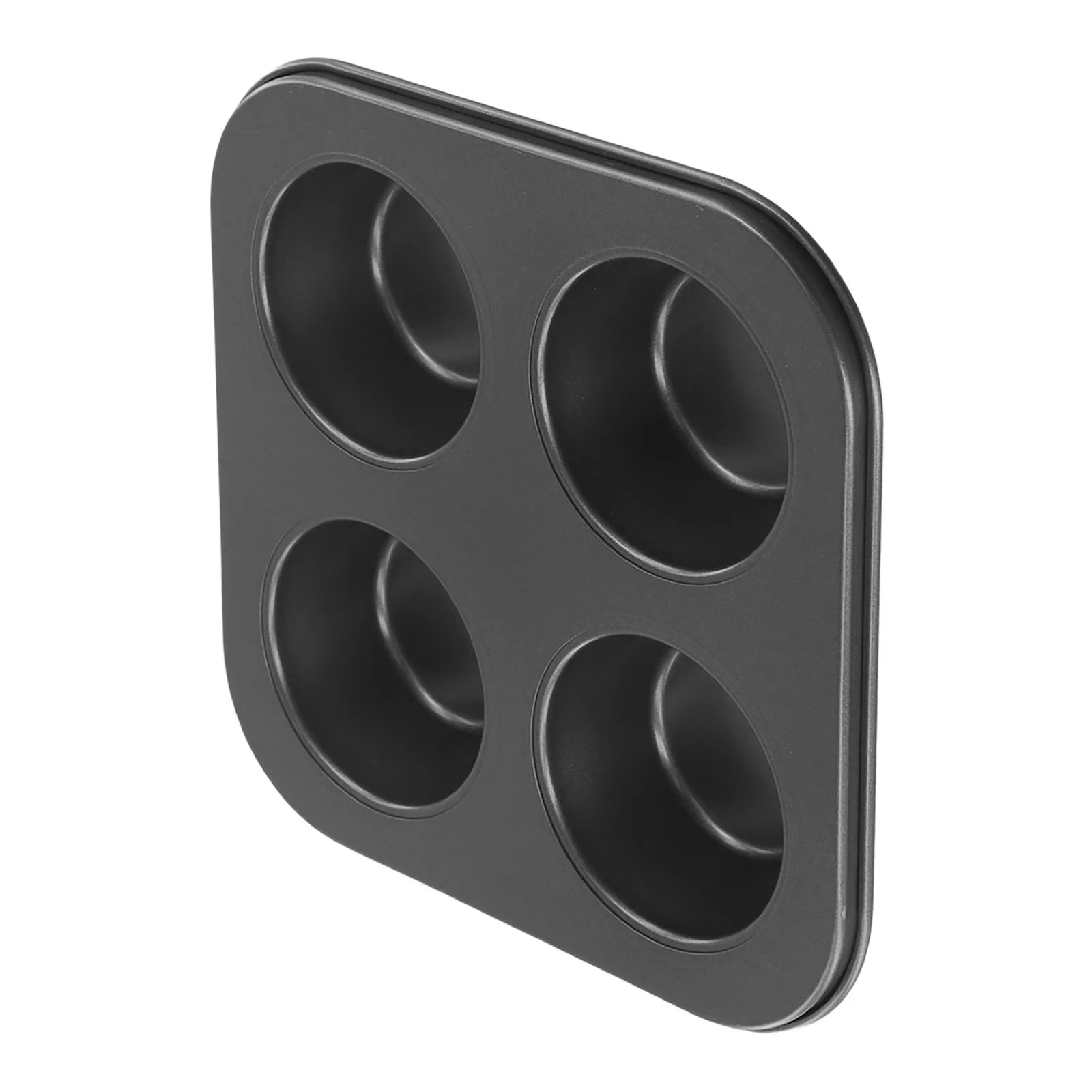 Silicone Muffin Baking Pan with Nonstick Coating 4 Cup Oven Safe Tray for Cupcakes Cakes Easy to Clean Reusable Cake Molds