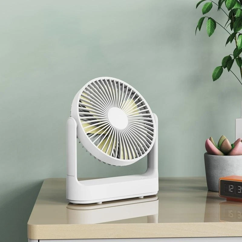 77JD 4000Mah Summer Portable Fan Cooling USB Desktop Fan Mini Air Cooler 4 Speed Adjustable For Office Household Fan
