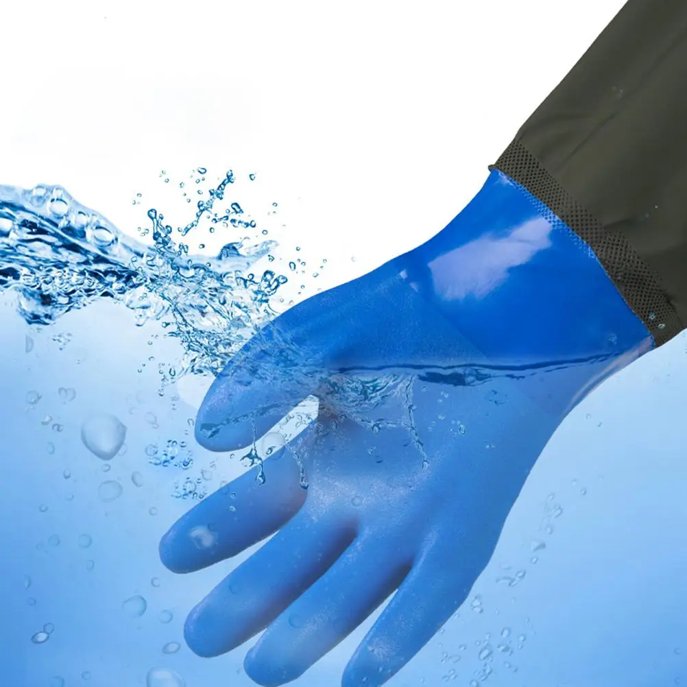 1 Pair of Fish Tank Gloves Protective Gloves Lengthened Gloves Waterproof Gloves Longer gloves for changing water in aquarium