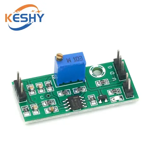 LM393 Voltage Comparator Module Signal Waveform Adjustable High Low Level/Load Drive Dual Channel 4.5-28V High Voltage Module