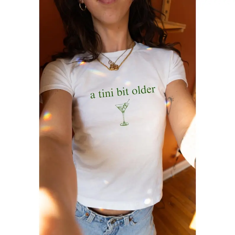 Tini Bit Older Tee Weenies and Tinis Shirt Martini Themed Birthday Shirt Tinis and Bikinis Gift Tini Party T-shirt