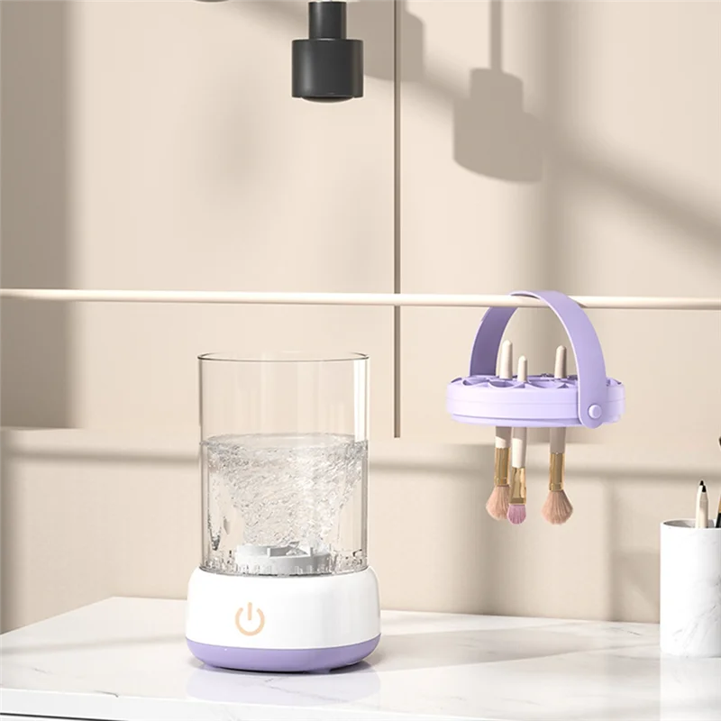 SANQ 휴대용 자동 전기 3 in 1 메이크업 브러쉬 클리닝 머신 드라이어 USB 충전식 화장품 브러쉬 세척기 클리너