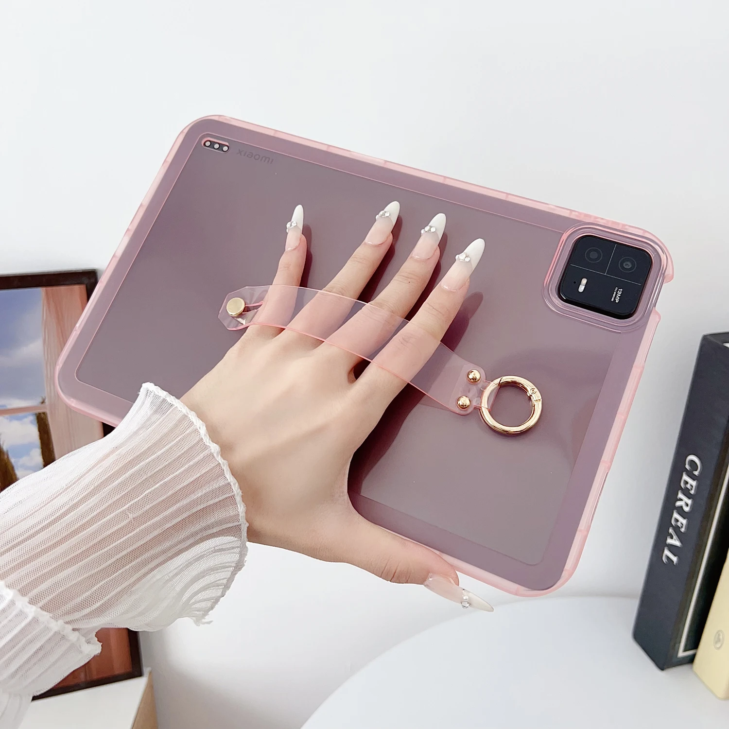 

Чехол для планшетов Xiaomi MI Pad 6, 5, 7, 8 Pro, Redmi K Pad 2 SE 11 дюймов, прозрачный, ударопрочный, милый, мягкий силиконовый чехол с ремешком на руку